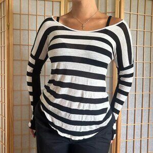 Black & White Striped Long Sleeve